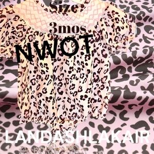 Pink Leopard Print Baby Bodysuit